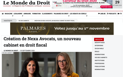 Nouvel article sur Nexa Avocats sur Lemondedudroit.fr
